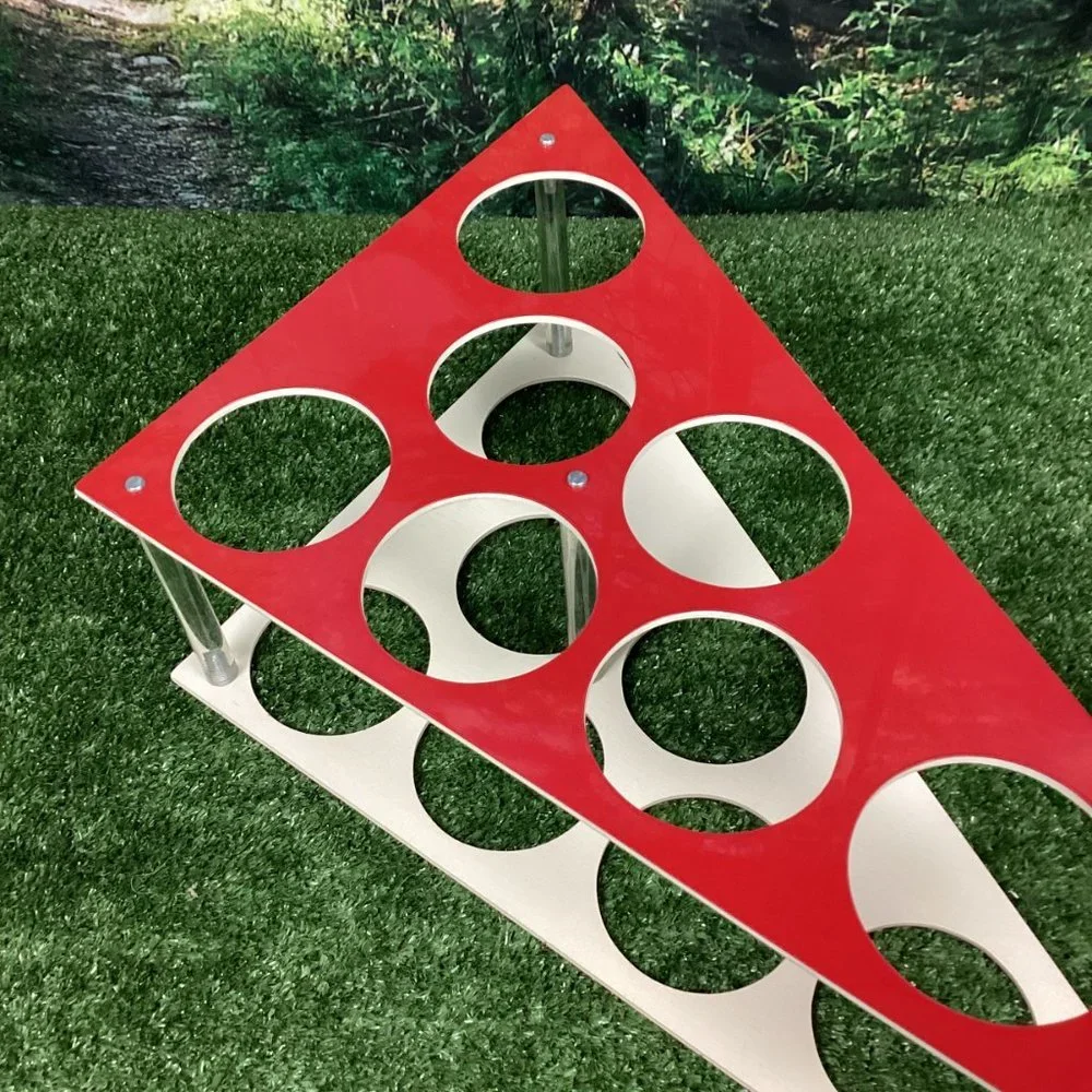 Vintage Wine Rack Red Mid Century Atomic